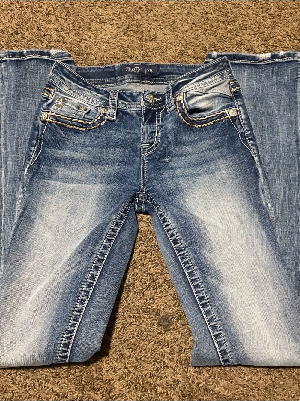 Miss Me Blue Boot Cut Jeans size 25 - Picture 2 of 8